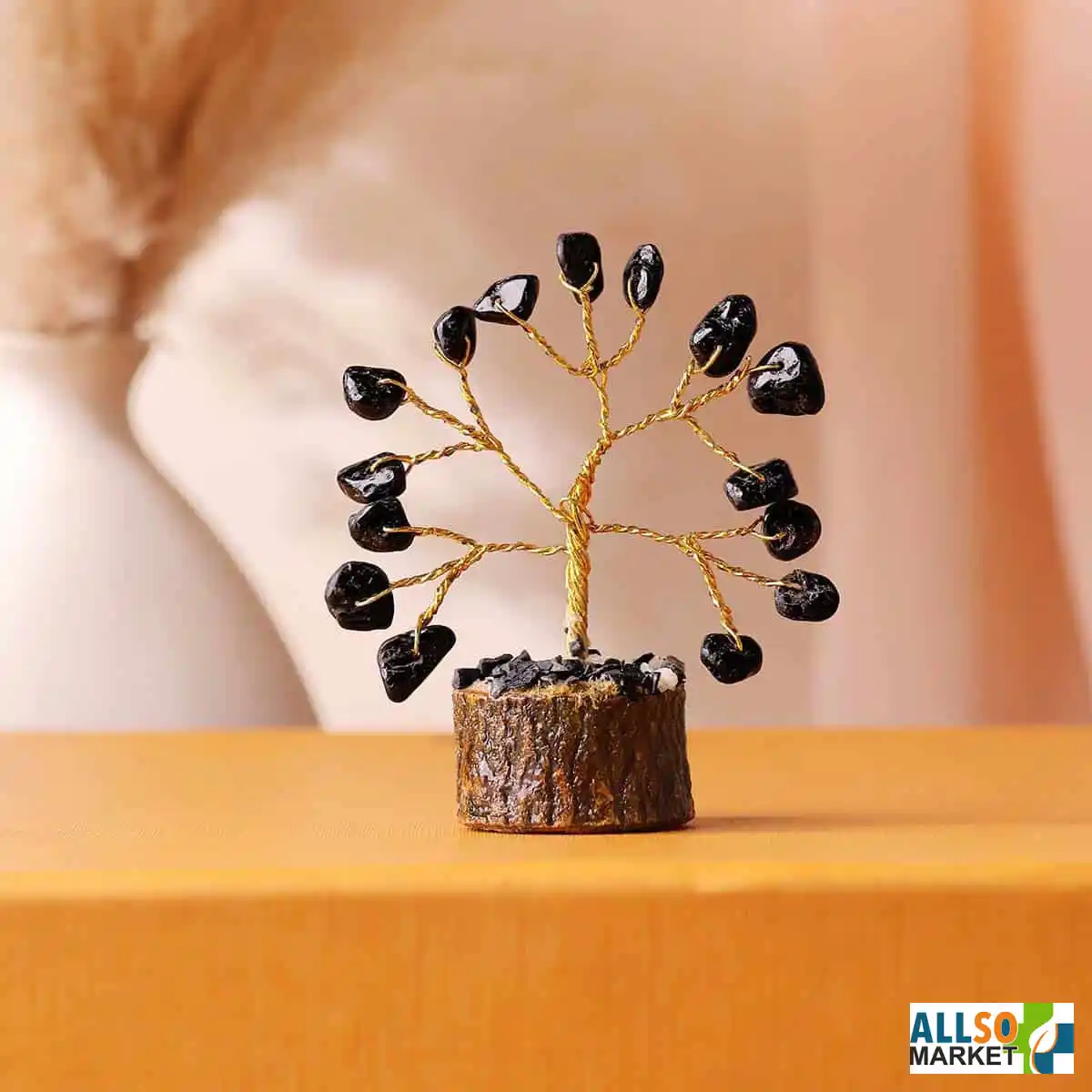 Mini Crystal Healing Tree – Black Agate